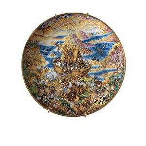 Two By Two Collector Plate Franklin Mint Noah's Ark Faith God Bill Bell 1991